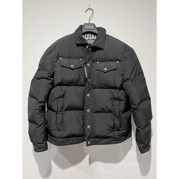 DSQUARED2 Mens Black Puffer Quilted Down Jacket Sz 50/Large NWT S74AM1097 - Picture 2 of 16